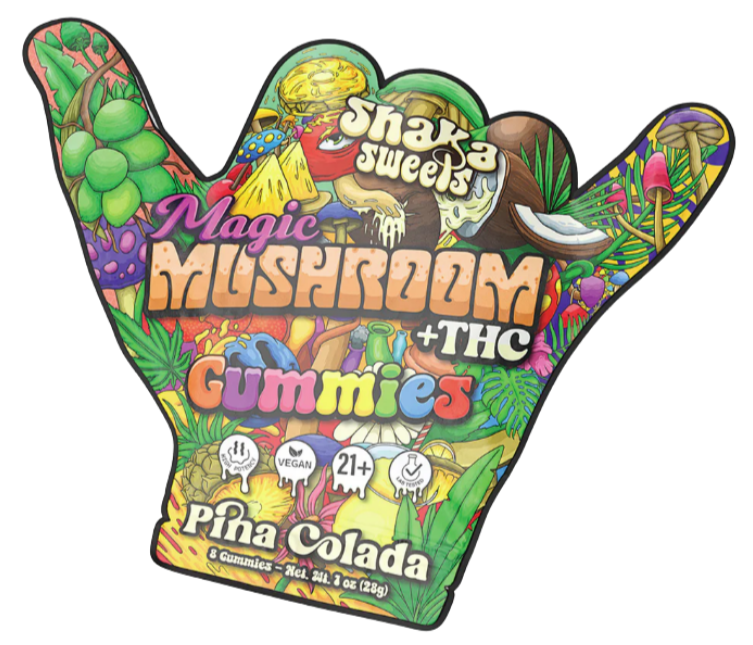 Shaka Sweets Mushroom + THC Gummies | Pina Colada